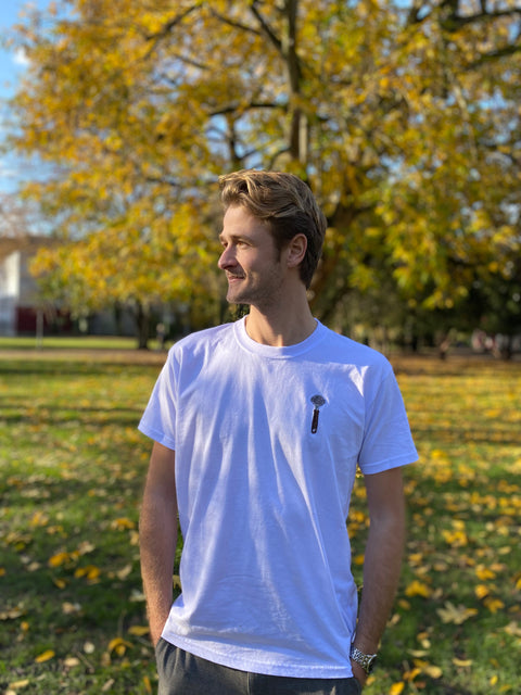 Embroidered Cotton Shirt (Portafilter/white)